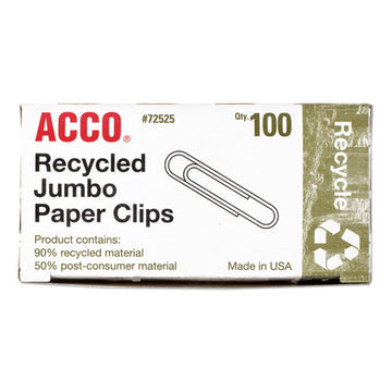 ACCO Paper Clips, Jumbo, Silver, 1,000-pack freeshipping - TVN Wholesale